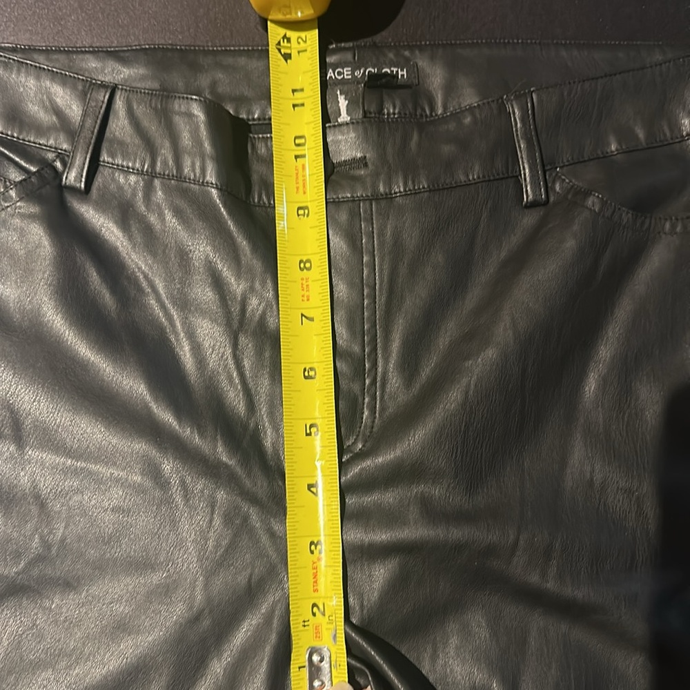 Peace of Cloth Black Faux Leather Jeans Size 10 NWT - Picture 13 of 15